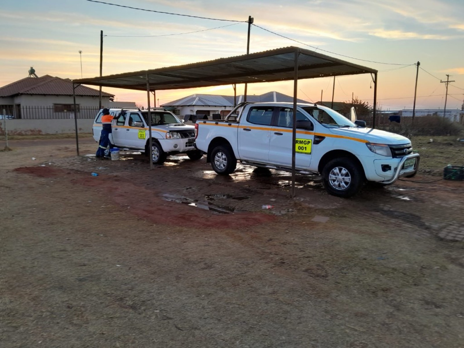 RMGP branded fleet bakkies